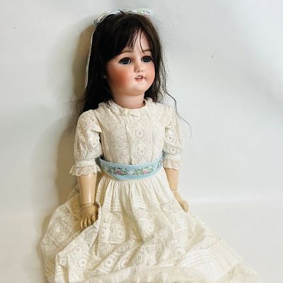 CM Bergman Simon Halbig Bisque Socket Head Doll, approx. 30 inches, eyelid scarped, body 