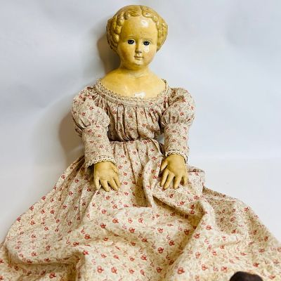 Muller and Schuck Superior Blonde Paper Mache Doll, approx. 30 inches, 2015 is the size or 