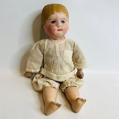 Martha Chase Doll, 16 inches. Martha Chase Doll, approx. 16 inches, worn paint overall. This is 