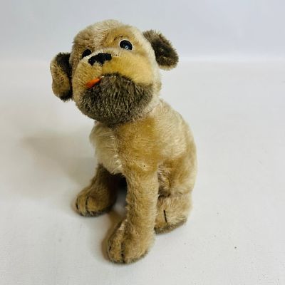 Steiff Bulldog, silver Button in Ear. Vintage Steiff Bulldog, Button in Ear Knopf im Ohr 