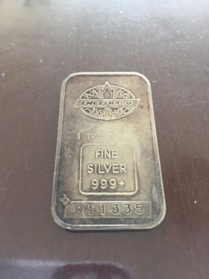 אונקיית כסף של חברת ENGELHARD מהסניף הקנדי שלהם. דוגמא נדירה שלא קל למצוא.