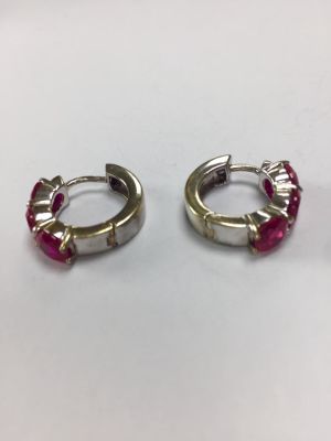 עגילים 925 סטרלינג משובצים זרקונים דם יונה יפים 
4.8 גרם