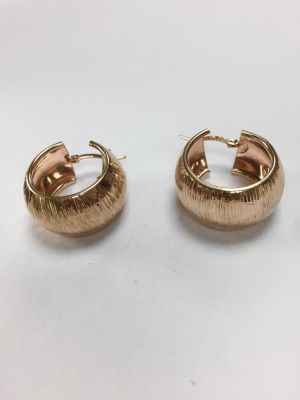 עגילים 925 סטרלינג כסף ציפוי זהב ורוד 14K 
7 גרם