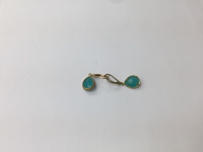 עגילים גולדפילד משובצים קוורץ יפייפה 
3.5 גרם 1.5 ס"מ