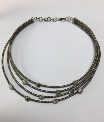 ענק 925 סטרלינג כסף ציפוי רודיום שחור עם שיבוץ זרקונים 
קוטר פנימי 12 ס"מ קוטר חיצוני 15 