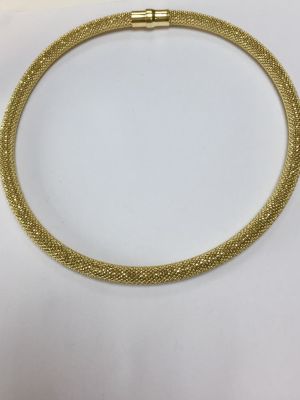 ענק 925 סטרלינג כסף ציפוי זהב 14K 
אורך 44 ס"מ עובי 9 מ"מ 50 גרם 
חברת BENTELLI