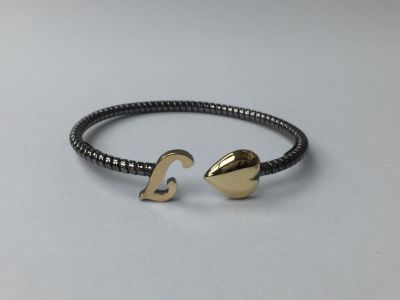 צמיד TESSITORE 
925 סטרלינג כסף עם ציפוי רודיום שחור איטלקי ועם ציפוי זהב מדהים