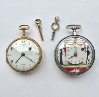 לוט מיוחד ונדיר, 2 שעוני כיס עתיקים של Breguet 
1) שעון כיס משובח Breguet &agrave; Paris מזהב 18 