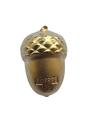 מטיל זהב טהור 999.9 ׁׁ(24K) בצורת בלוט אלון. 
3 גרם. 
חתום.