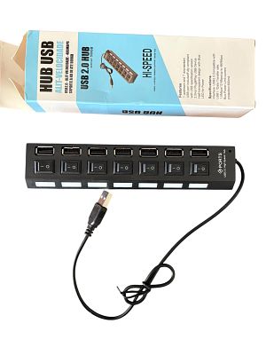 מפצל רב קני (7) ל - USB עם מפסקים לכל אחד. 
חדש באריזה.