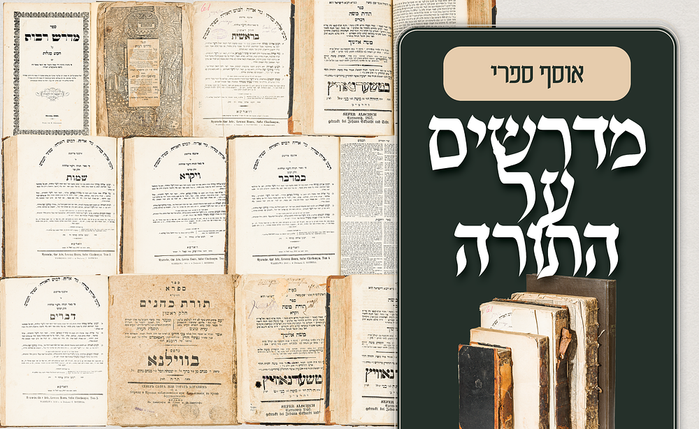 אוסף ספרי מדרשים ופירושים על התורה – מהדורות קדומות ונדירות. אוסף מגוון של ספרי מדרש, פירושים על 