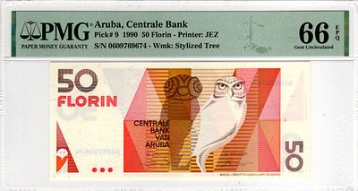 Aruba, 50 Florin, 1990. Pick# 9 - PMG 66 EPQ