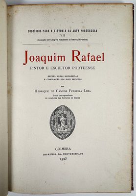 Lima, Henrique de Campos Ferreira - JOAQUIM RAFAEL PINTOR E ESCULTOR PORTUENSE: BREVES NOTAS 