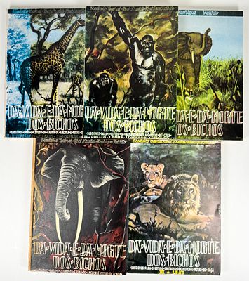 Cabral, Teod&oacute;sio; Pratas, Abel & Galv&atilde;o, Henrique - DA VIDA E DA MORTE DOS BICHOS. 5 vols. 