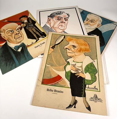 Duarte, M&aacute;rio (dir.) DE TEATRO CARICATURAL. Lisboa. Empreza da Revista De Teatro, 1924-1925. 17 