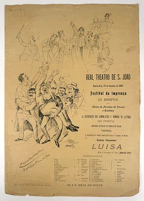 REAL THEATRO DE S. JO&Atilde;O: FESTIVAL DA IMPRENSA EM BENEF&Iacute;CIO DA CAIXA DE PENS&Otilde;ES DE VIUVAS E 