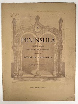 A PENINSULA: NUMERO UNICO COLABORADO POR TYPOGRAPHOS EM AUXILIO DOS POVOS DA ANDALUZIA. Lisboa. 