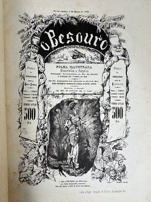 [BORDALLO NO BRASIL] O BESOURO: FOLHA ILLUSTRADA HUMOR&Iacute;STICA E SATYRICA. 51 n&uacute;meros. 1.&ordm; Anno 