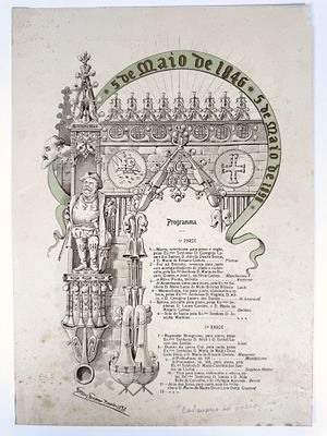 5 DE MAIO DE 1846 * 5 DE MAIO DE 1898: PROGRAMMA. s.l. s.n. 1898. 1 folha. 30 cm x 24 cm. B. Tra 