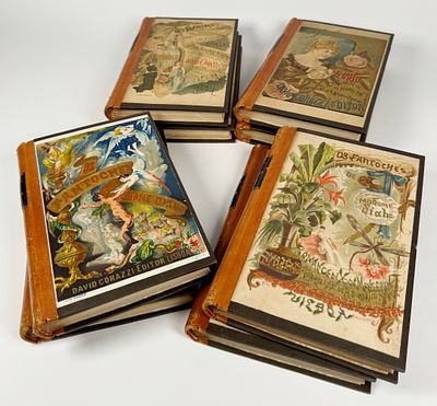 Mont&eacute;pin, Xavier de - OS FANTOCHES DE MADAME DIABO, &c. Lisboa. David Corazzi, 1883. 8 vols. 19 