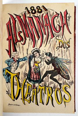 Costa, Mendon&ccedil;a e - ALMANACH dos Theatros para 1881, &c. 6.&ordm; Anno. Lisboa. Livraria Pacheco & 
