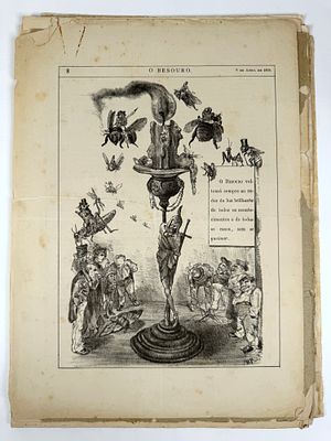 BORDALLO NO BRASIL. 6 N&Uacute;MEROS SOLTOS. A saber: 
O MOSQUITO, N.&ordm; 3. 
PSIT, N.&ordm; 6. 
O 