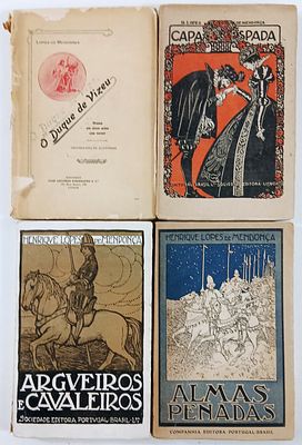 Mendon&ccedil;a, Henrique Lopes de - 4 OBRAS: O DUQUE DE VIZEU; CAPA E ESPADA; ARGVEIROS E CAVALEIROS; 