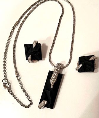 Комплект украшений &laquo;Черный уголь&raquo; от Chartage Бельгия. Эксклюзивный, стильный, особо модный 