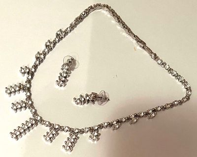 Комплект украшений &laquo;Бриллиантовое колье&raquo; Бельгия. Роскошный, статусный, богатый комплект 