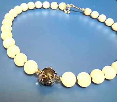 Эксклюзивное авторское колье "Черная Луна" из натурального лунного камня (Лабрадорит) ОАЭ. Размер 