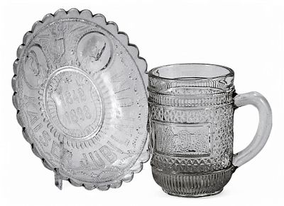 Блюдце и кружка &laquo;Юбилей кайзера&raquo; Фабрика Соломона Райха и Ко 1898 г. Mari&aacute;nsk&aacute; Huť, Her&aacute;lec 