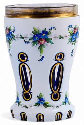 Бокал Двхслойное стекло Богемия. *стекло двухслойное. Золочение, гранение, Ручная роспись 