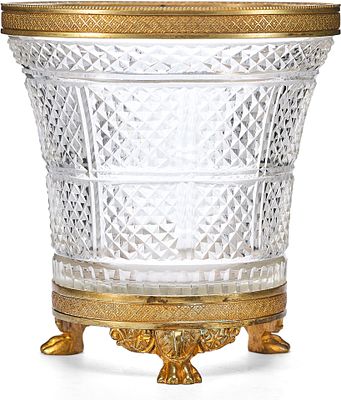 Ваза в стиле Ампир хрусталь, бронза 19 век. *бронза; литье, чеканка, хрусталь, гранение 