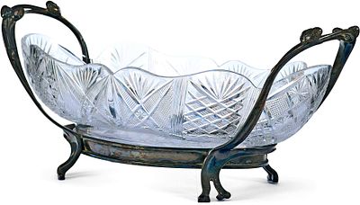 Большая ваза для фруктов Берндорфской фабрики 1900 гг. Берндорф, Австрия, 1900-1910 гг 
*металл 