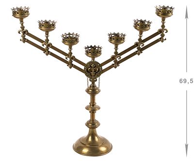 Бронзовая Менора. бронза, литье, штамп, просечка 
Имеется экспертное заключение 
Менора (с ивр. 