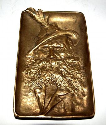 Бронзовый лоток ОХОТНИК Австро - Венгрия 19 век. бронза, литье 
Имеется экспертное заключение 