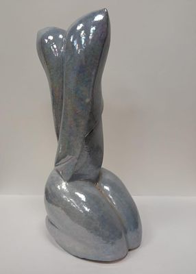 Статуэтка "Движение" керамика скульптор Хакимов. Материал: обливная керамика 
Страна: Россия 