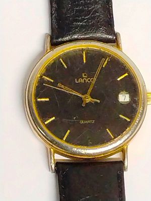 Часы мужские наручные позолоченные LANCO Швейцария. Материал: Металл 
Страна: Швейцария 
Время: 