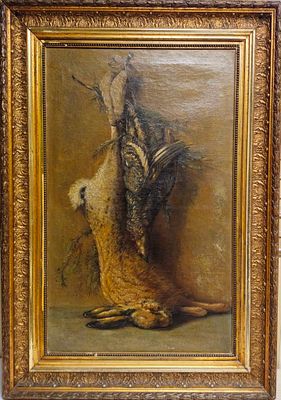 Картина "Дичь" , автор С. Шварц, Россия, 1890-е гг. Холст, масло