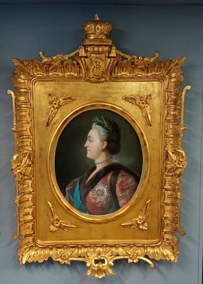 Парадный портрет Екатерины II (Екатерина Великая) художник Ж. Вуаль. *Холст , масло, аутентичная 