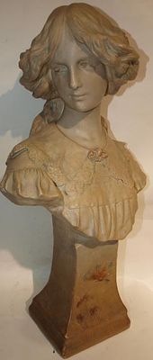 Бюст красавицы, авт. August Otto, Богемия, начало 20 века. фирма Johanna Maresch, Богемия 