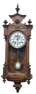 УНИКАЛЬНЫЕ Настенные часы. Австрия конец 19 века Орех