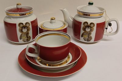 Чайный сервиз Юбилейный "ОЛИМПИЙСКАЯ УЛЫБКА" Эталонный образец. Производитель: Богдановичский 
