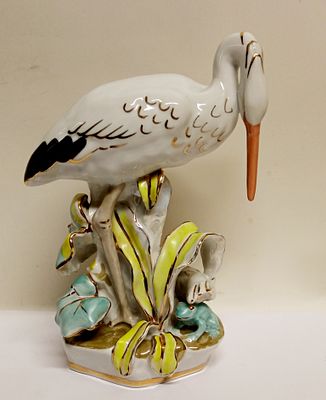 Статуэтка Цапля с лягушкой Дулево СССР. Автор: Н.П. Пустыгин 
Состояние: Отличное 
Длина: 16 