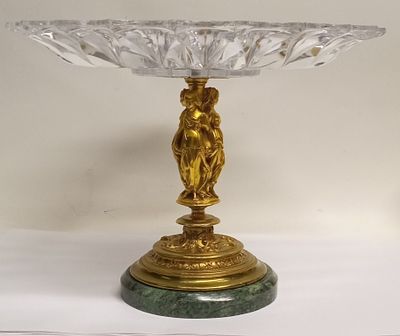 Ваза ТРИ ГРАЦИИ BACCARAT позолоченная бронза хрусталь 19 век. Материал: Бронза 
Страна: Франция 