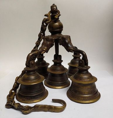 Старинный буддийский колокол бронза 19 век. Материал: Бронза 
Состояние: Отличное 
Высота: 70 