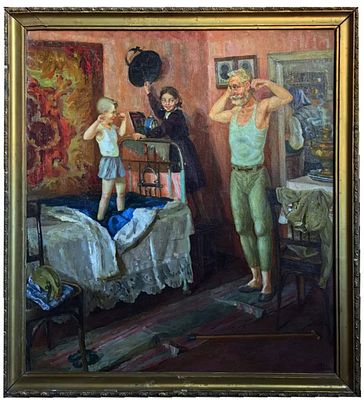 Картина "Мирное утро 1945" художник Мушников В. Год: 1984
Автор: Мушников Владимир Алексеевич