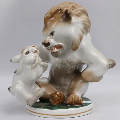 Статуэтка ЗАЯЦ ВО ХМЕЛЮ ЛФЗ. Высота 13 см