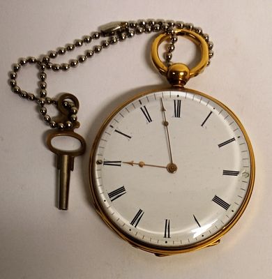 Часы карманные золотые Chevrons de Neuchatel Швейцария 1850-1852. Особенности механизма: 