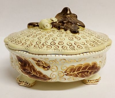 Фарфоровая Шкатулка ДУБОК Конаково 1950-е